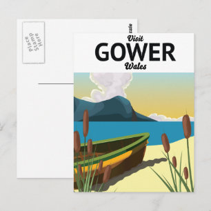 Gower Wales reisposter Briefkaart