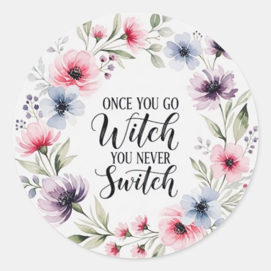 GoWitch Ronde Sticker (Voorkant)