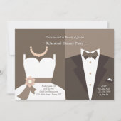 Gown and Tuxedo Invitation Kaart (Voorkant)