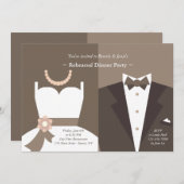 Gown and Tuxedo Invitation Kaart (Voorkant / Achterkant)