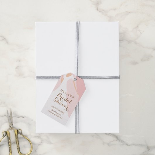 Gown Vrijgezellenfeest Roze Hartelijk dank Cadeaulabel (Met Touw)