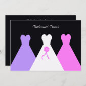 Gowns Bruidsmeisje Lunch of Brunch Uitnodiging (Voorkant / Achterkant)