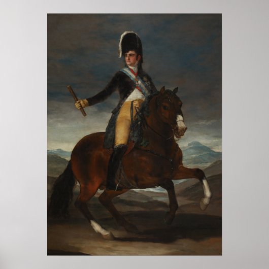 Goya - Bewust portret van koning Ferdinand VII Poster (Voorkant)