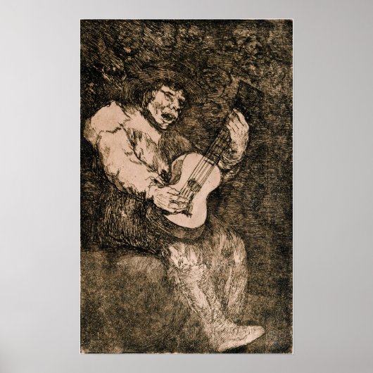Goya - Blinde zanger 1820 Poster (Voorkant)