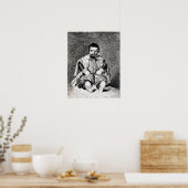 Goya - Dwarf Sebastian Morra bij de rechtbank van  Poster (Keuken)