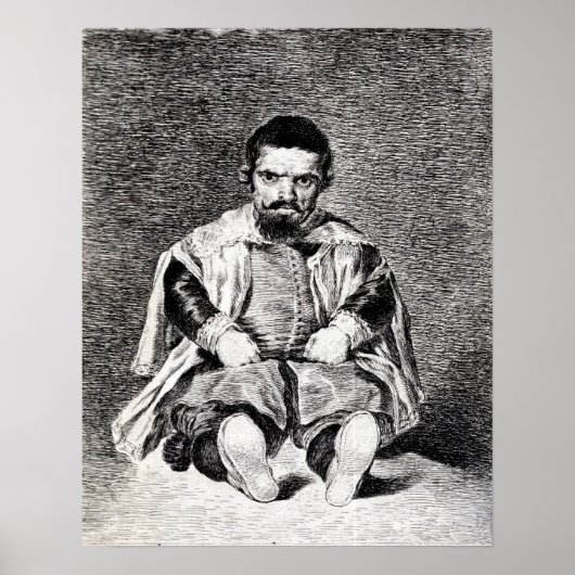 Goya - Dwarf Sebastian Morra bij de rechtbank van  Poster (Voorkant)