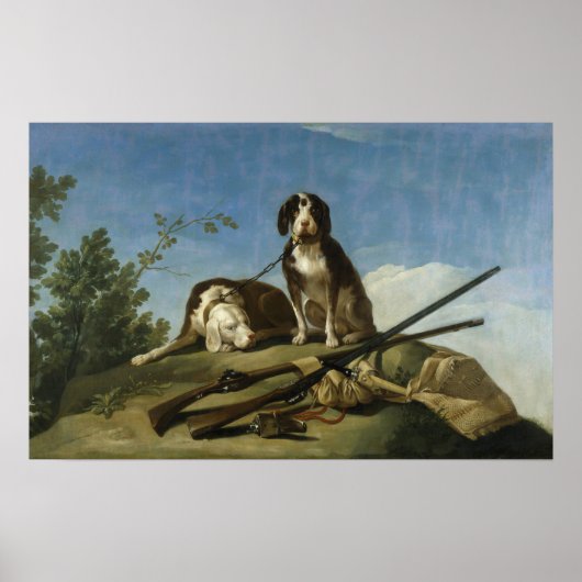 Goya - Honden aan de Leiband 1775 Poster (Voorkant)