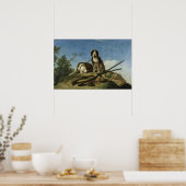 Goya - Honden op lood 1775 Poster (Keuken)