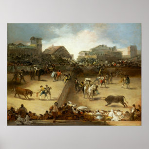 Goya - korrida in verdeelde ringen poster