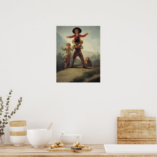 Goya - Kurinnie vecht. "Horse and Rider" 1791 Poster (Keuken)