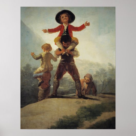 Goya - Kurinnie vechtend. 'Paard en Ruiter' 1791 Poster (Voorkant)