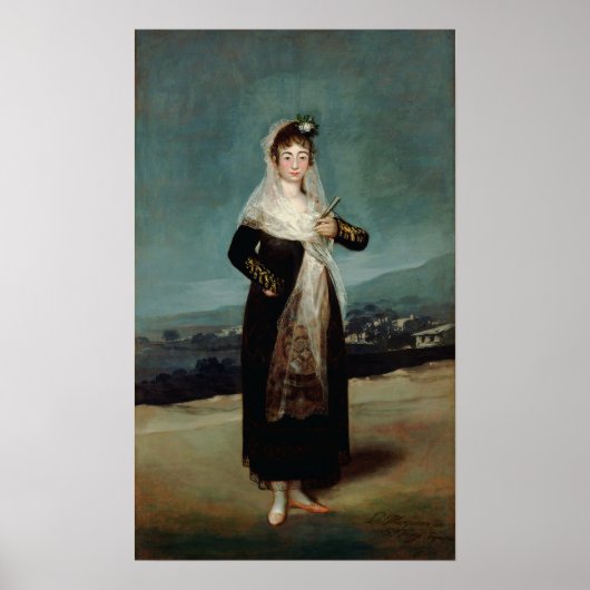 Goya - marquise van santiago 1804 poster (Voorkant)