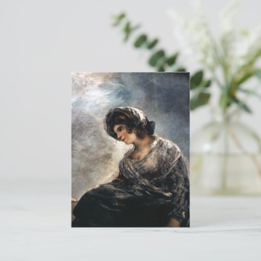 Goya, Milkmaïde van Bordeaux 182527 Oil on canva Briefkaart (Staand voorkant)