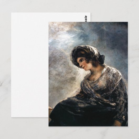 Goya, Milkmaïde van Bordeaux 182527 Oil on canva Briefkaart (Voorkant / Achterkant)