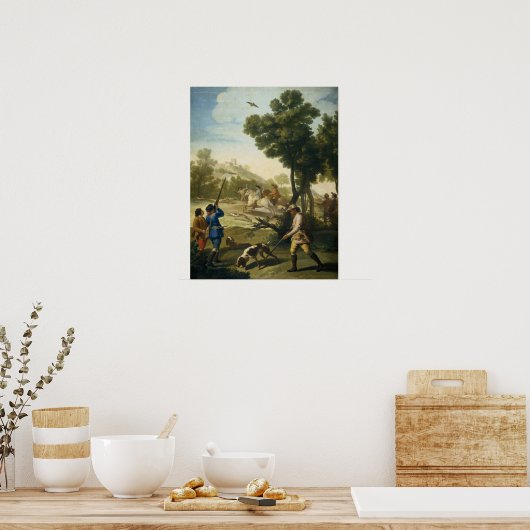 Goya - Prepelinaia Hunting 1775 Poster (Keuken)