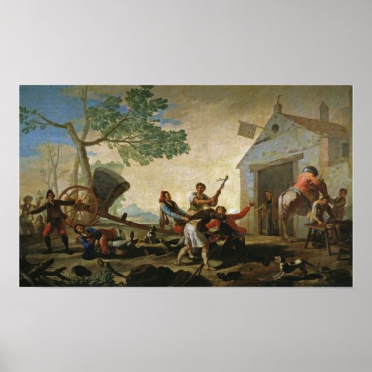 Goya - Ruzie in herberg Venta Nueva 1777 Poster (Voorkant)