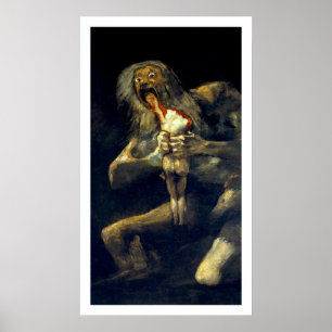Goya: Saturn die zijn zoon verhuurt Poster