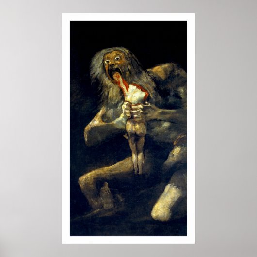 Goya: Saturnus die zijn zoon verlost Poster (Voorkant)