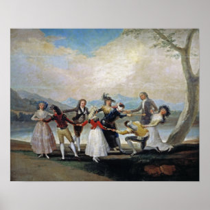 Goya - spel van de buffetten van Man van het Blind Poster