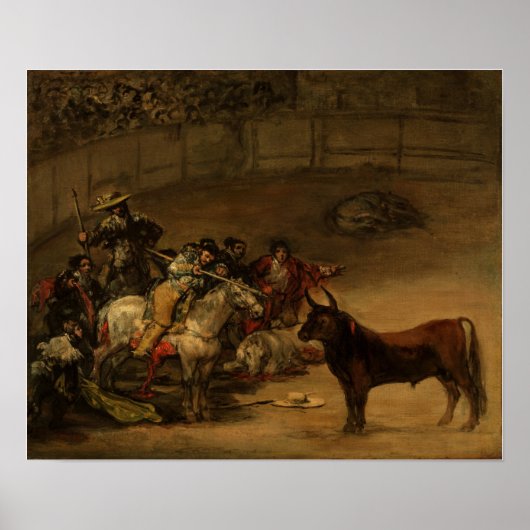 Goya - Stierengevecht 1824 Poster (Voorkant)