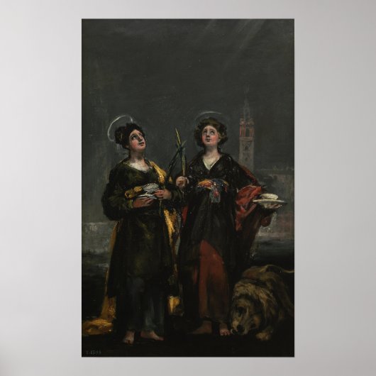 Goya - Sv Husta en St. Rufina 1817 Poster (Voorkant)