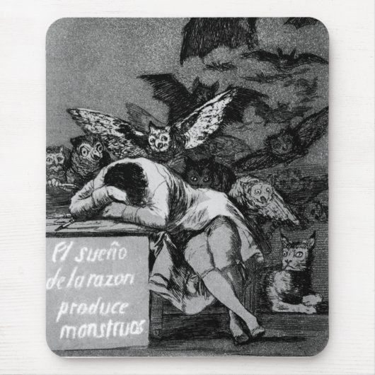 Goya The Sleep of Reason Produceert Monsters Muismat (Voorkant)