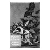 Goya The Sleep of Reason Produceert Monsters print Foto Afdruk (Voorkant)