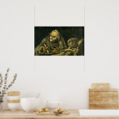 Goya - twee oude Mannen bij maaltijden 1821 Poster (Keuken)