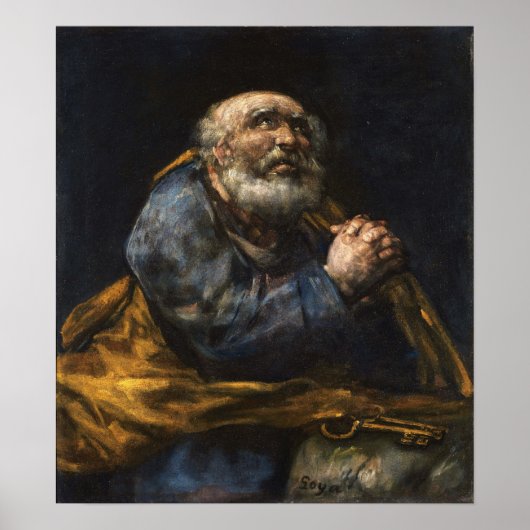 Goya - Vertegenwoordiger Saint Peter 1824 Poster (Voorkant)