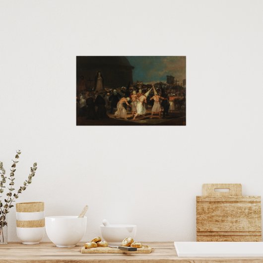 Goya - verwerking van lagelonen ( Beatings ) 1812 Poster (Keuken)