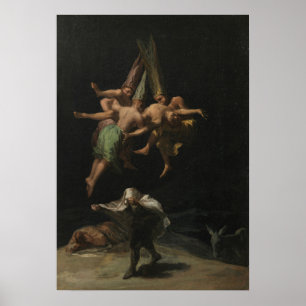Goya - vlucht van heksen 1787 poster
