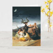 Goya Witches Sabbat-Wenskaart Kaart (Gele Bloem)