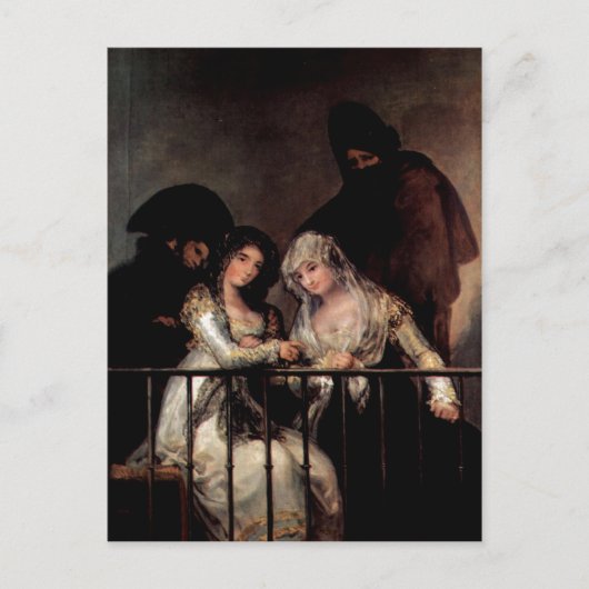 Goya y Lucientes, Francisco de Majas op een Balcon Briefkaart (Voorkant)