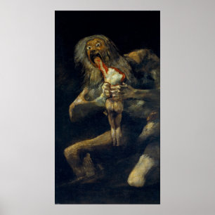 Goya's Saturnus die zijn zoon probeert te doden Poster