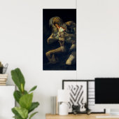 Goya's Saturnus die zijn zoon probeert te doden Poster (Thuiskantoor)