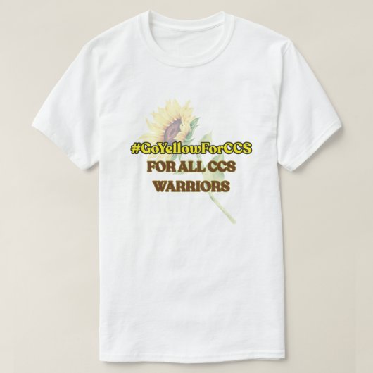 #GoYellowForCCS - Alle CCS Warriors Tshirt (Design voorkant)
