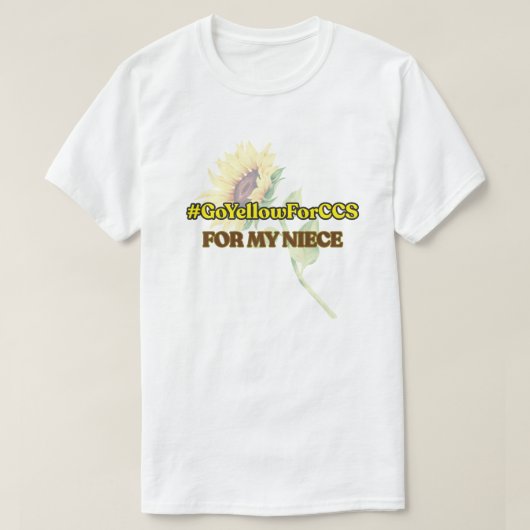 #GoYellowForCCS - Niece Tshirt (Design voorkant)