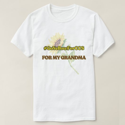 #GoYellowForCCS - Oma Tshirt (Design voorkant)