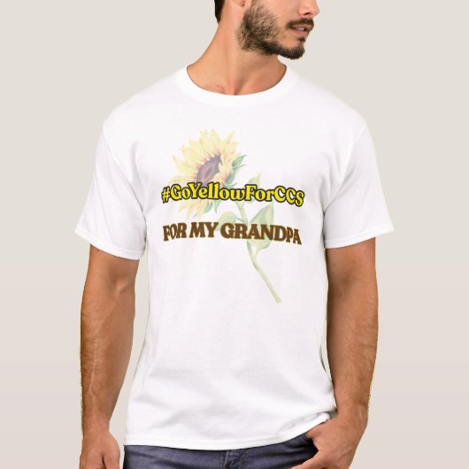 #GoYellowForCCS - Opa Tshirt (Voorkant)