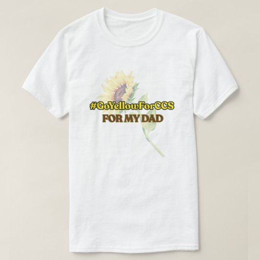 #GoYellowForCCS - Papa Tshirt (Design voorkant)