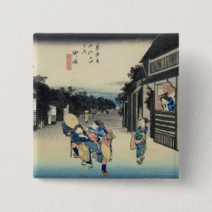 Goyu: Waitresses — Travellers Vierkante Button 5,1 Cm