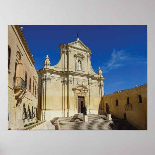 Gozo Cathedral Of The Assumption Of Mary Malta Poster (Voorkant)