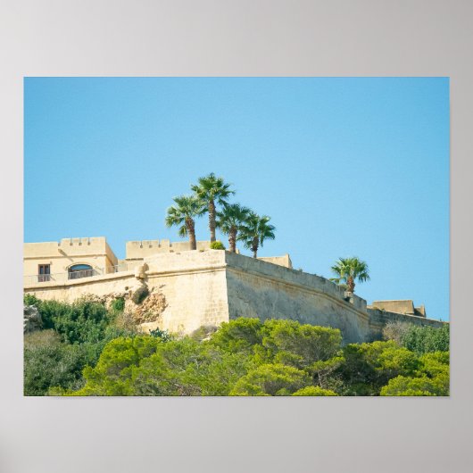 Gozo Citadella Hoogtes Poster (Voorkant)