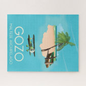Gozo, Maltees archipel Reiskaart Reisposter. Legpuzzel (Horizontaal)