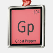 Gp - Ghost Pepper Chemistry Periodic Table Symbool Metalen Ornament (Links)