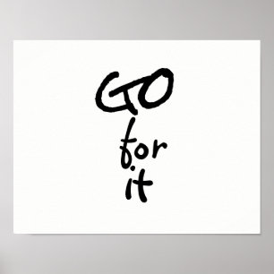 gp voor vetgedrukte typografie zwart - wit poster