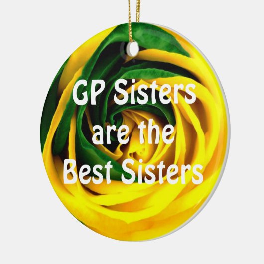 GP-zussen zijn de beste zussen Keramisch Ornament (Links)