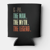 Gpa het Man de Myth Legend Vaderdag Blikjeskoeler (Voorkant)