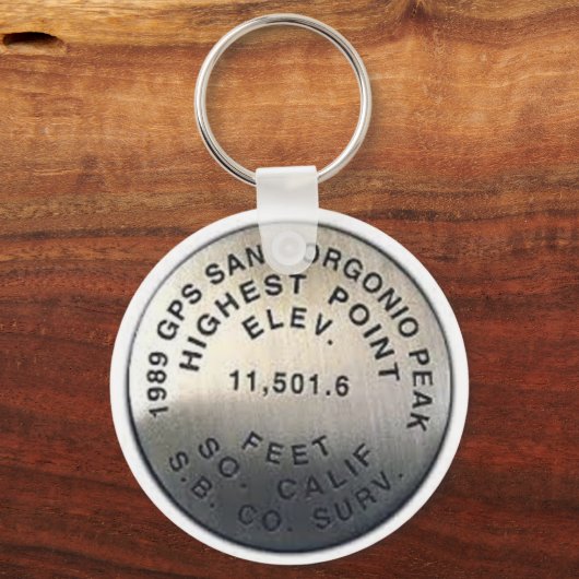 gps benchmark san gorgonio sleutelhanger (Voorkant)