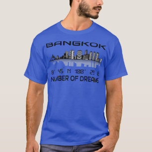 Gps Coördinaten Bangkok Silhouette Droomstad 1 T-shirt